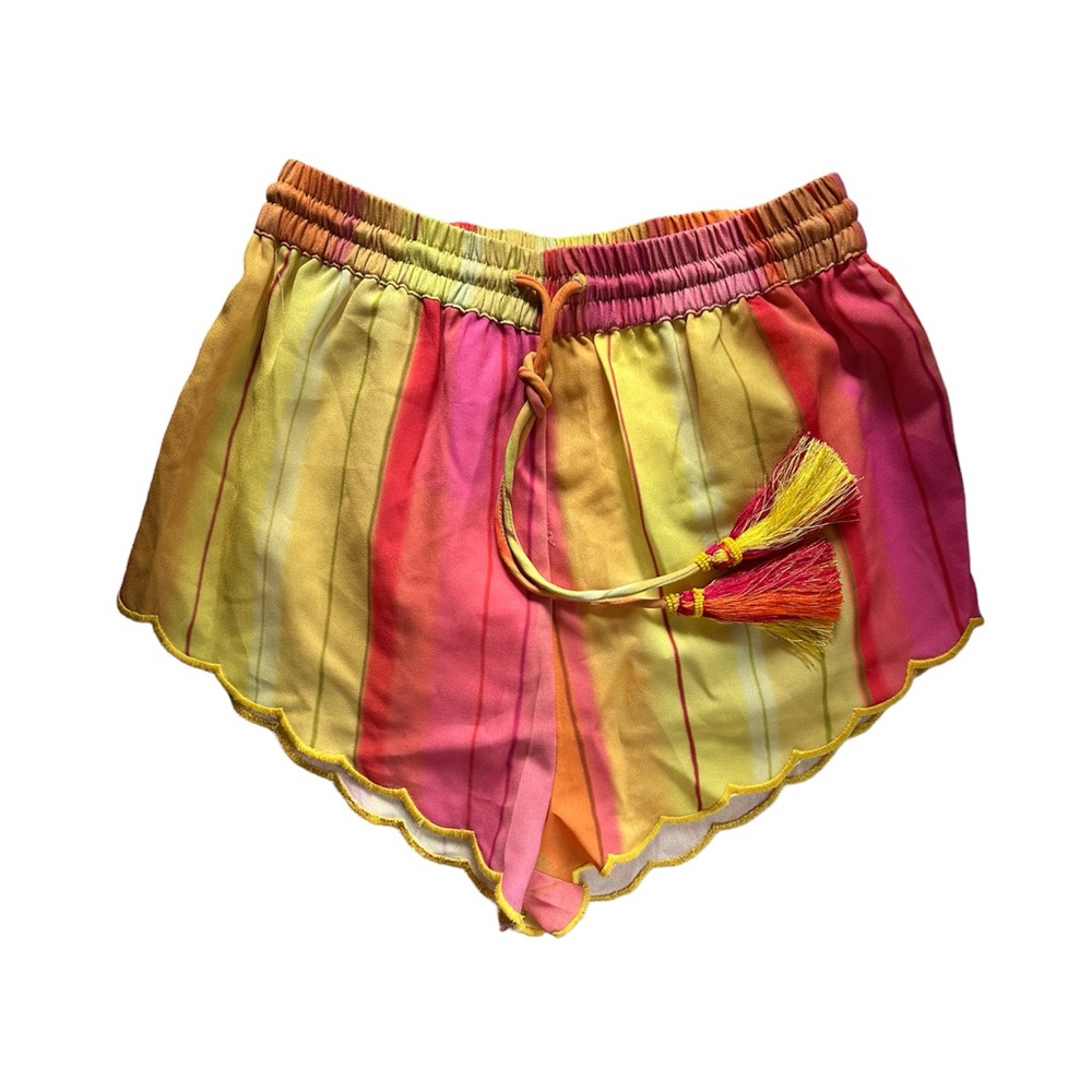 NWT Rococo Sand X Revolve Ombré Tropical
Scalloped Hem Mini Resort Shorts- XS - Picture 6 of 8